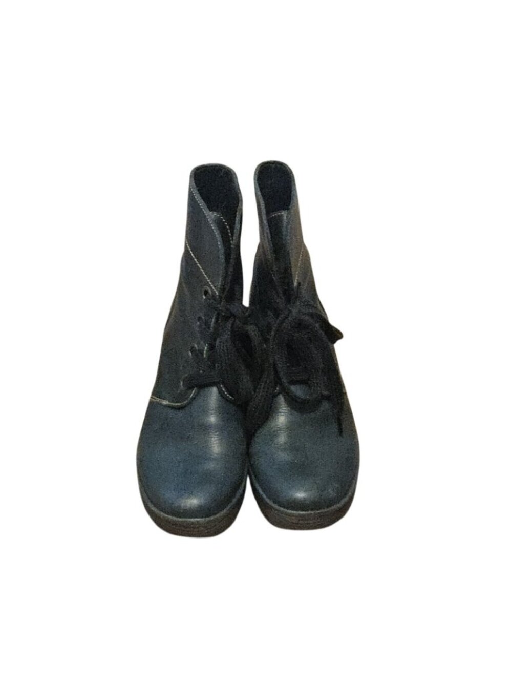 Fly London Yarn Teal Leather Wedge Booties Boots Size 40 US 9 - Picture 2 of 6